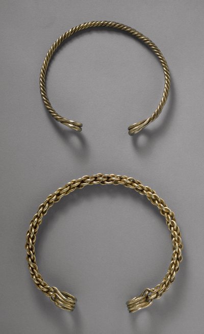 Neck Rings (Torcs) from Ulceby, Lincolnshire, 1st century BC by Roman